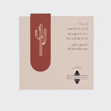 Load image into Gallery viewer, Saguaro Gold Foil Embossed Magnetic Bookmark