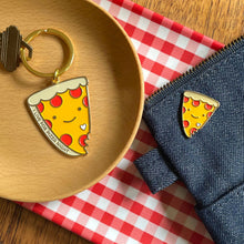 Load image into Gallery viewer, Pizza Night Enamel Keychain