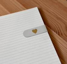 Load image into Gallery viewer, Classic Heart Gold Foil Embossed Magnetic Bookmark
