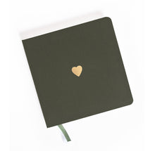 Load image into Gallery viewer, Classic Heart Foil Embossed Square Linen Notebook
