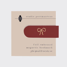 Load image into Gallery viewer, Gold Vintage Bow Foil Embossed Magnetic Bookmark
