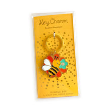 Load image into Gallery viewer, Bumble Bee Enamel Keychain
