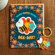 Load image into Gallery viewer, Bumble Bee Enamel Keychain
